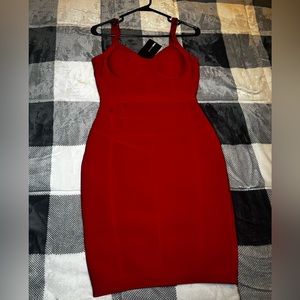 Red Fashion nova bandage dress